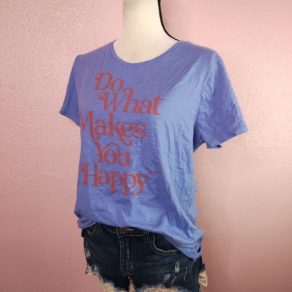 Nine West‎ Do What Makes you Happy Graphic T Shirt Large